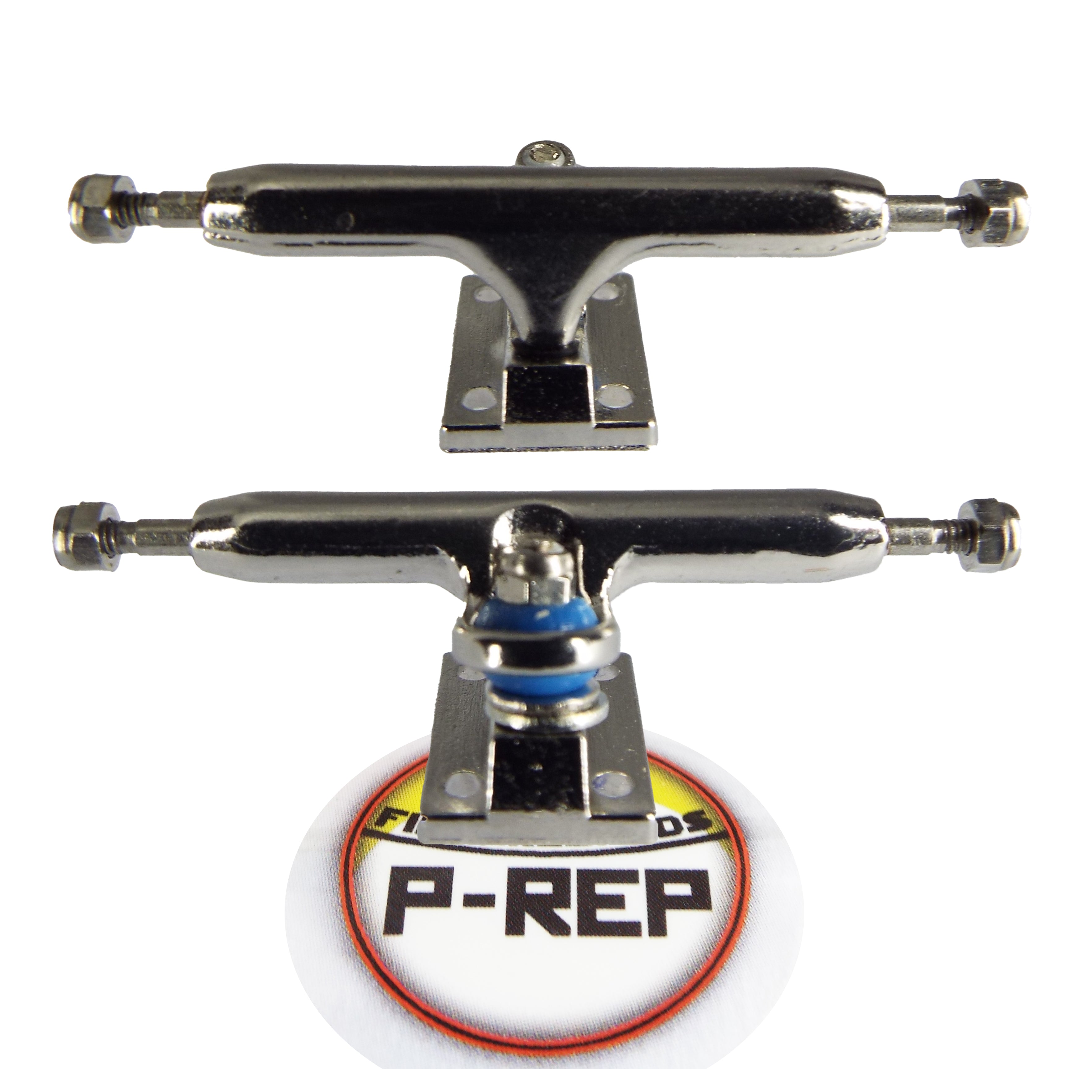 PREP 34mm V2 Trucks Chrome Broken Knuckle Fingerboards