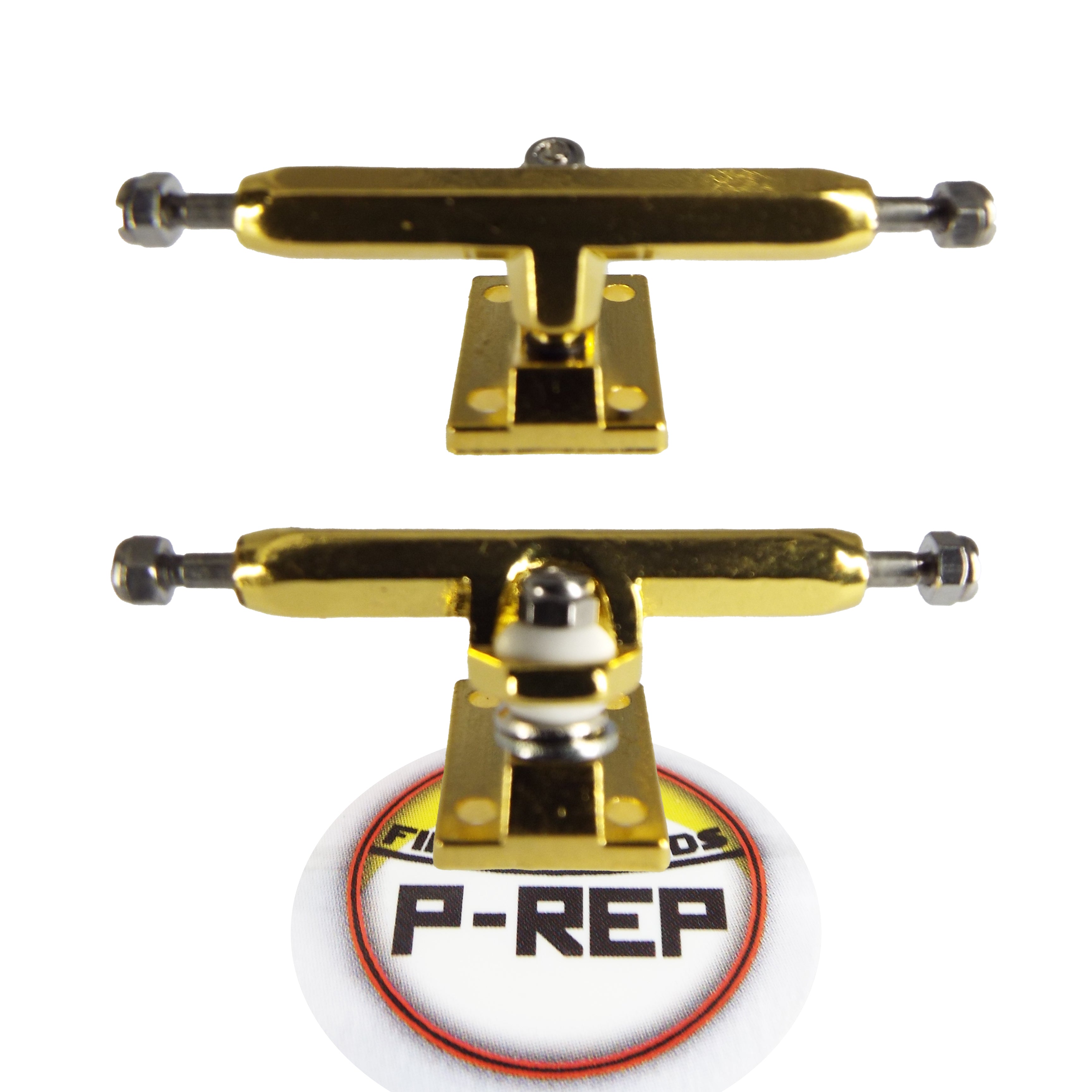 PREP 32mm HEXED Trucks Gold Broken Knuckle Fingerboards